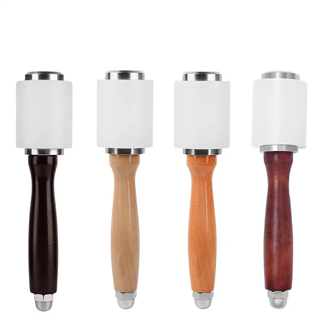 Leathercraft Wooden Handle Nylon Hammer Diy Handmade Leather Carving Hammer Mallet Tool For Diy Stamping Sewing