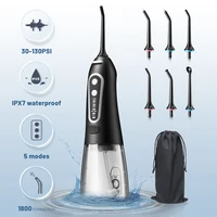 Oral Irrigator USB Rechargeable Water Flosser Portable Dental Water Jet 300ML Water Tank Waterproof Teeth Cleaner For Oral Care 1