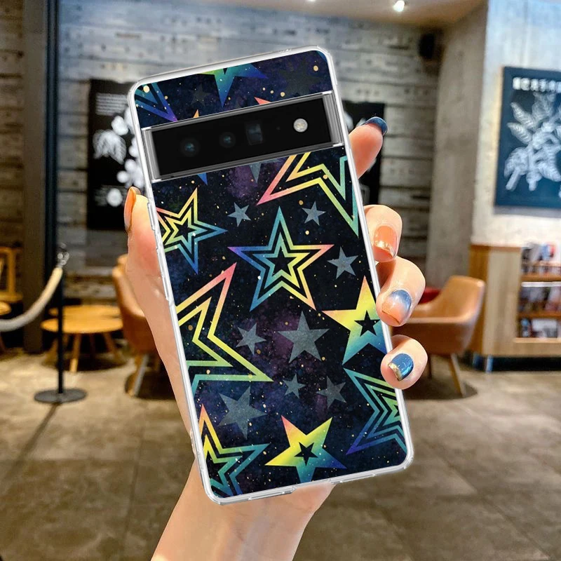 Vibrant Starry TPU Phone Case - Transparent Protective Cover