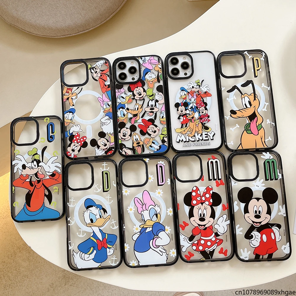 

Disneies Mickeies Minnies Pluto for clear Magsafe Magnetic Phone Cases for IPhone 15 14 13 12 11 Pro Max Anti-drop Back Cover