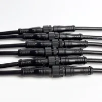 5/20Pcs M12 Small Metal Head Waterproof 2 3 4 5 6 8Pin IP68 Cable Wire Plug for LED Strips Male and Female 20cm Connector 5