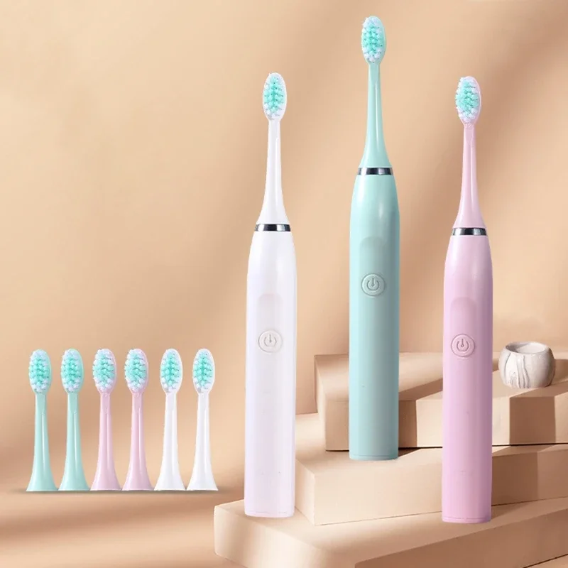 Electric Toothbrush Ultrasonic Electric Toothbrush 5 Modes AA Battery Powered 3 Brush Heads 19800 Vibrations Per