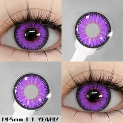 Vibrant Color Contact Lenses for Cosplay & Halloween Makeup (AYY - PURPLE)