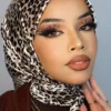 Popular Shawls Europe And America Fashion Bandannas Wild leopard print Sunscreen 90X90CM Bandanna Luxury Square Silk Scarves 1