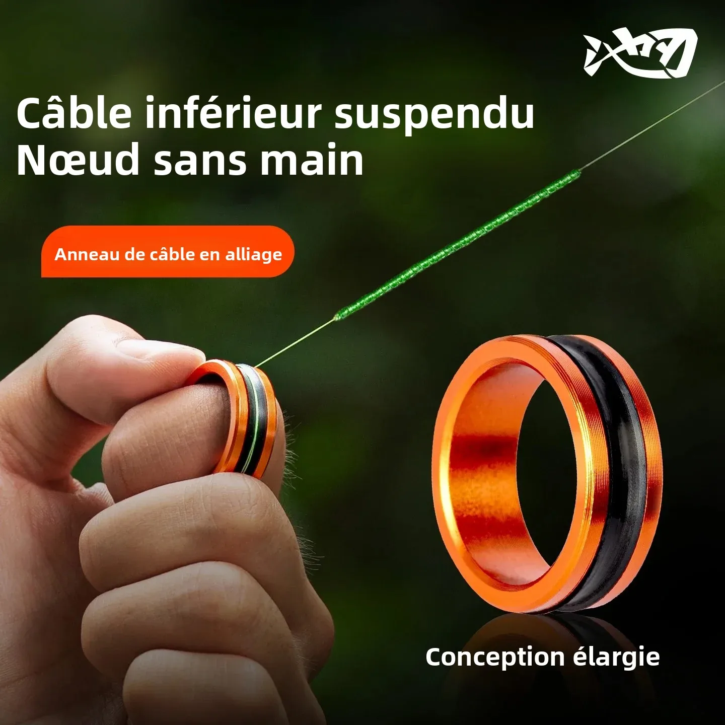 Anneaux de serrage en alliage pour pêche coupe-ligne antidérapants protection mains et moulinet outil nœud bas de ligne