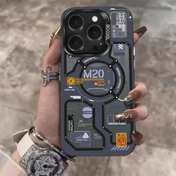 Mechanical Design Frosted Armor Case with Acrylic and Silicone Cover - iPhone 12 Mini (1)