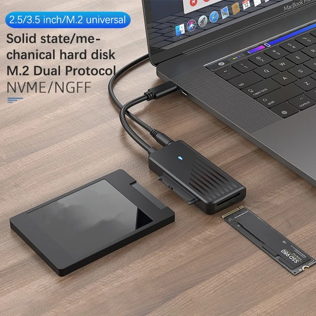 Acheter Câble adaptateur USB vers SATA USB 3.0 2.0 vers M.2 NGFF SATA  convertisseur adaptateur de disque dur externe pour disque dur SSD 2.5/3.5  pouces