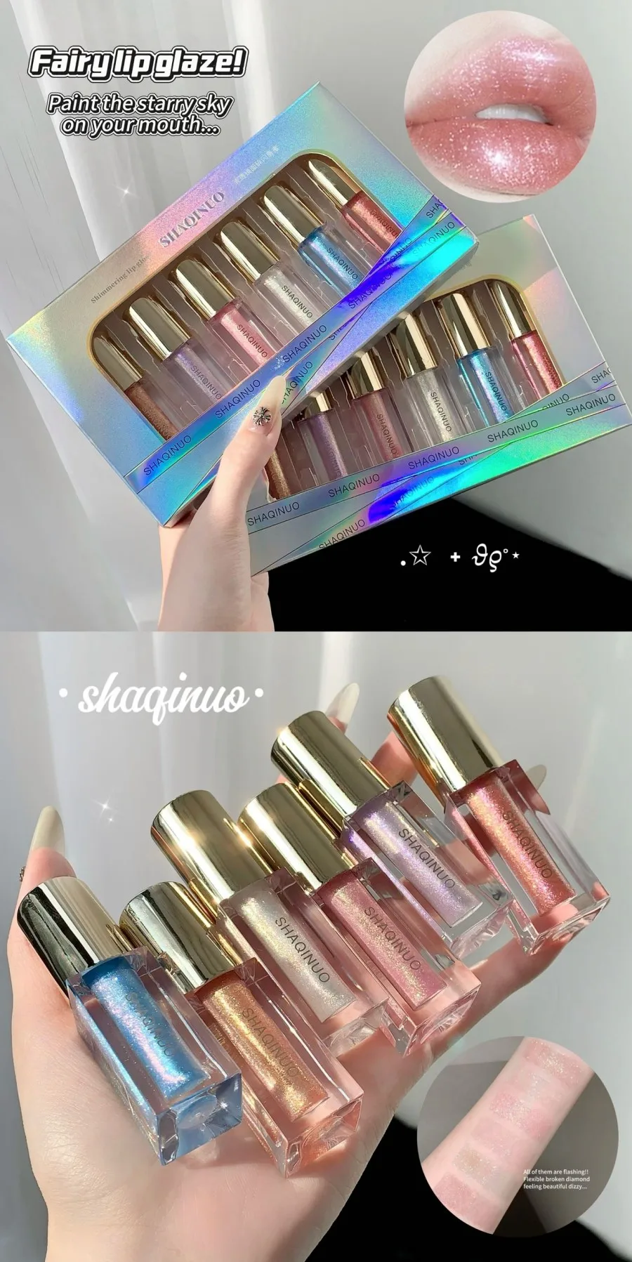 3d Diamant Pink Schimmer Lipgloss Mit Metallic Glanz Effekt_voghion.com
