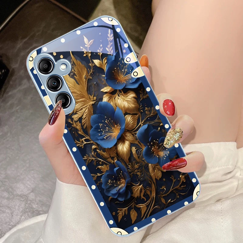 Elegant Pink Floral Glass Phone Case