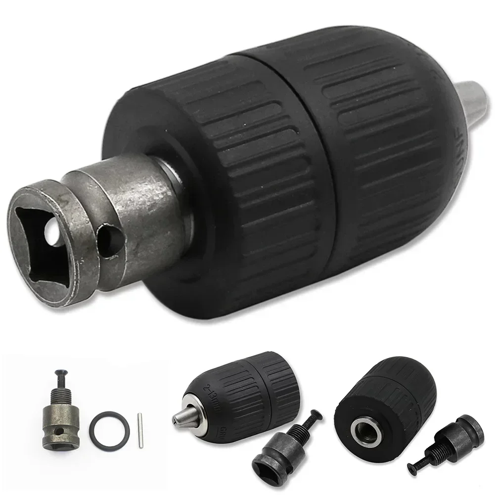2pcs Set Keyless Drill Chuck&Adapter For 13mm 1 2 Drill Wrench Rotary Power Cordless Drill Power Tool Accessories 1