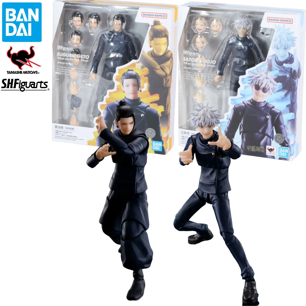 

В наличии Bandai S.H. Фигуртс Shf juютсу Kaisen Suguru Geto Satoru Gojo проклятие техническая школьная экшн-фигурка подарок