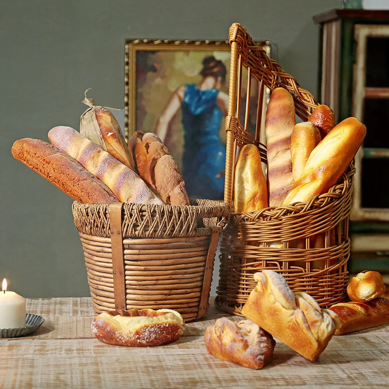 1PC Simulation Bread Baguette Food Model for Baking Shop Window Display Soft Fragrant Rebound Model Room Photography Props food model food photography props bread food model