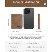 Thin Sanded Leather Multi-Card Driver's License Card Holder Simple Casual New Business Multi-Function Bifold Men's Short Wallet 2