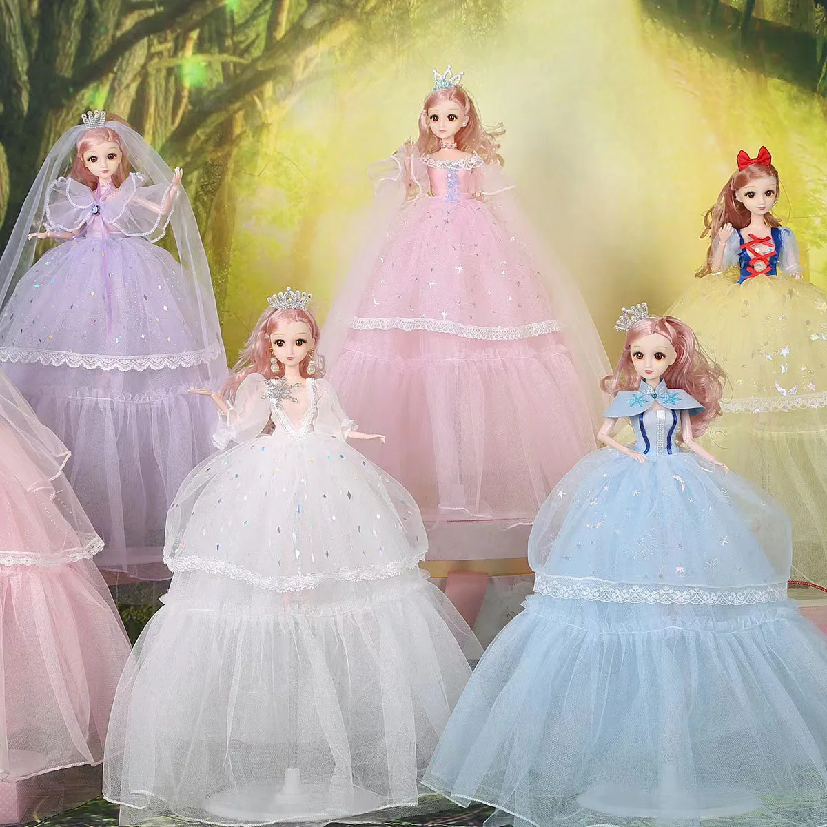 

Handmade Long Wedding Dress Skirt 1/3 BJD Doll Clohtes For Dolls Princess Evening Dresses Clothes For Doll Accessories For Girls