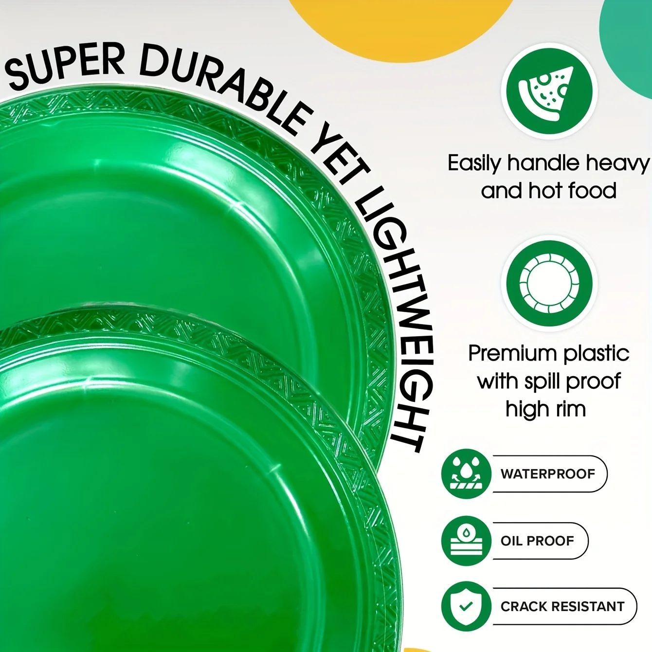 Green Solid Disposable Tableware Set Party Supplies Paper Plates Cups Wedding Birthday Party Decor Adult Favor