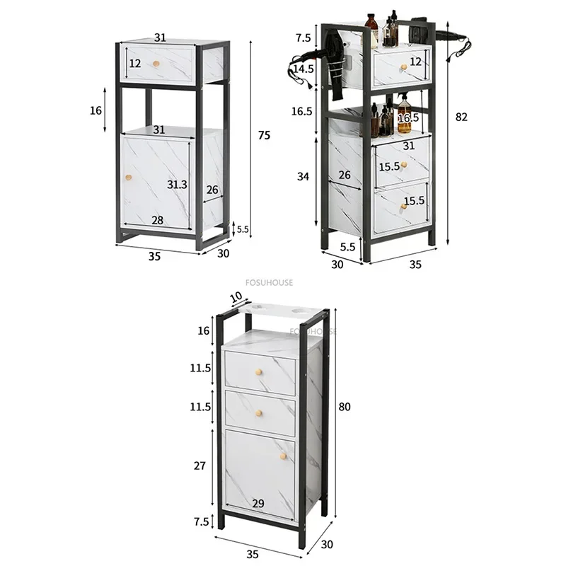 Modern Metal Salon Trolleys Commercial Furniture Beauty Salon Auxiliary Carts Hair Dedicated Cut Hairs Utility Vehicle