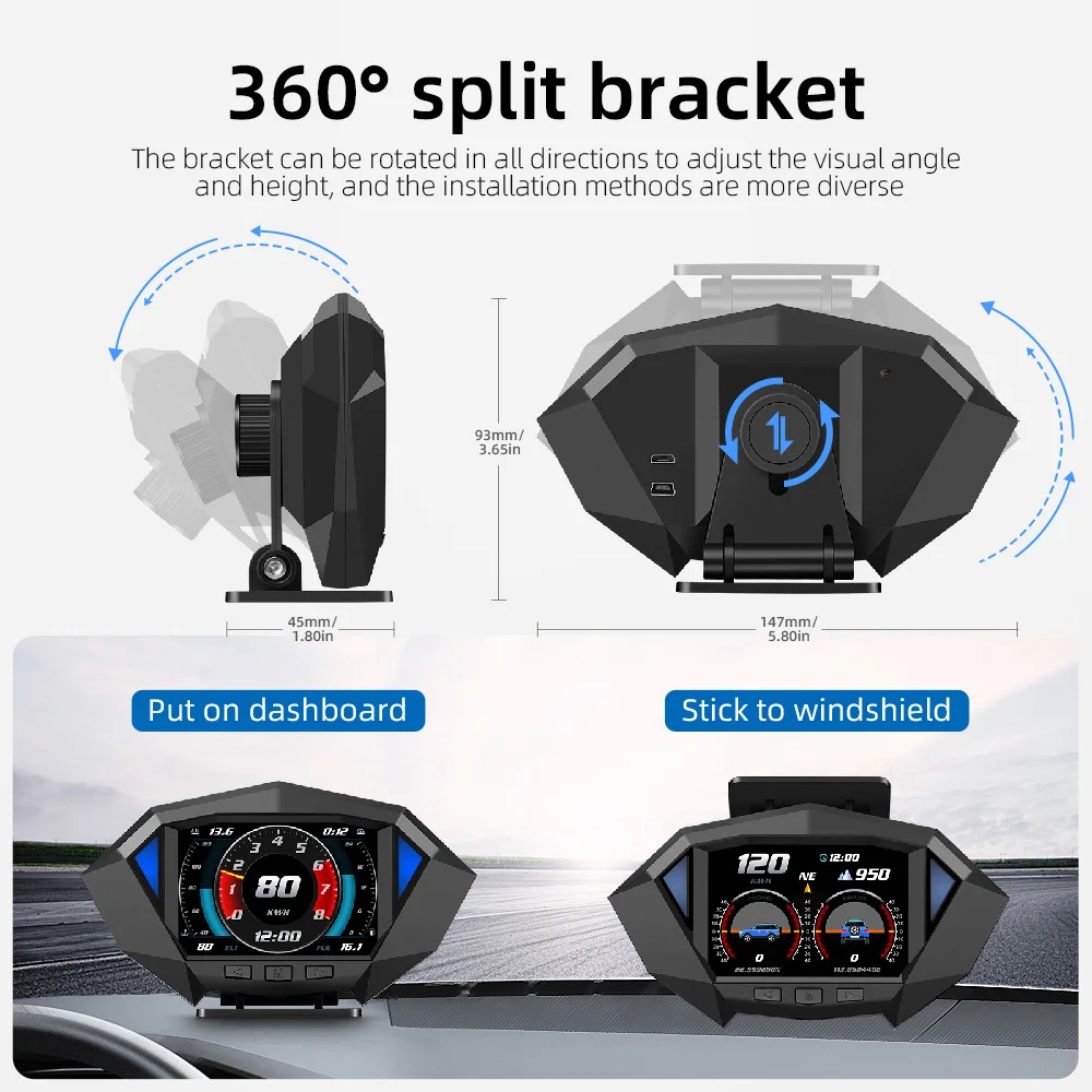 ڵ  ӵ OBD2 GPS  ý   P1 ڵ HUD ÷,   ÷  ƿƮ 