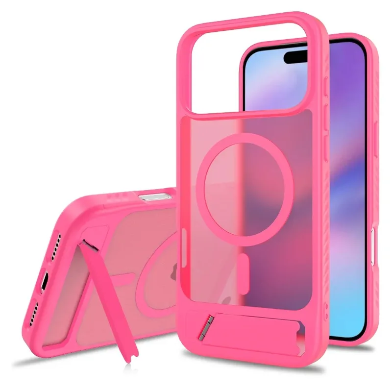 Magnetic Stand Case with Hard PC+TPU Frame and Bracket Holder