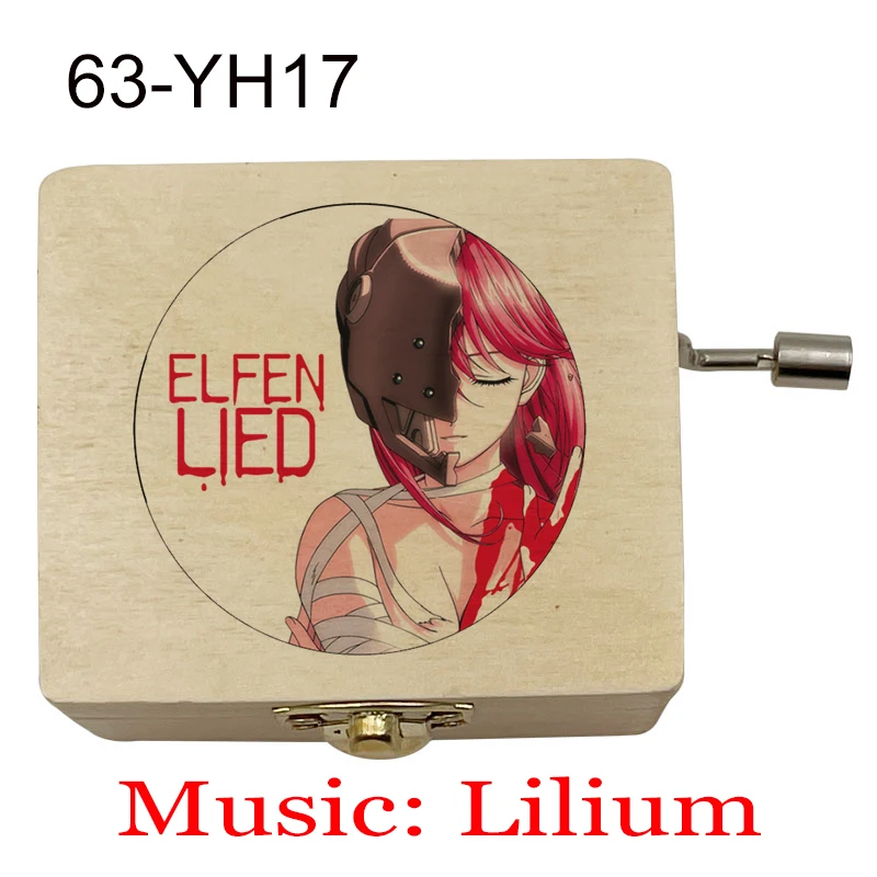 wooden color print Lilium anime Elfen Lied Music Box For girlfriend wife  anime fans new year Christmas Gifts boys girls toy - AliExpress