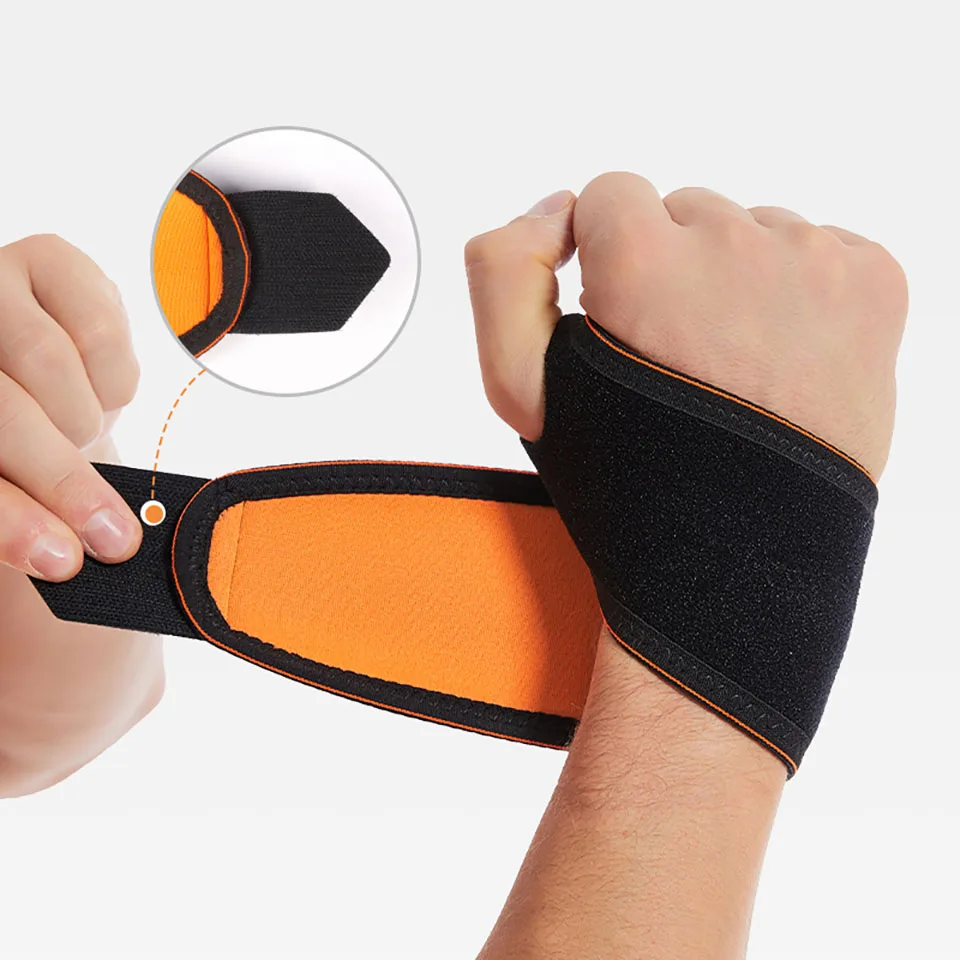 GOBYGO 1Pcs Wrist Support Nylon Tendon Sheath Wrist Guard Elastic Compression Wrap Guard Anti Sprain Badminton
