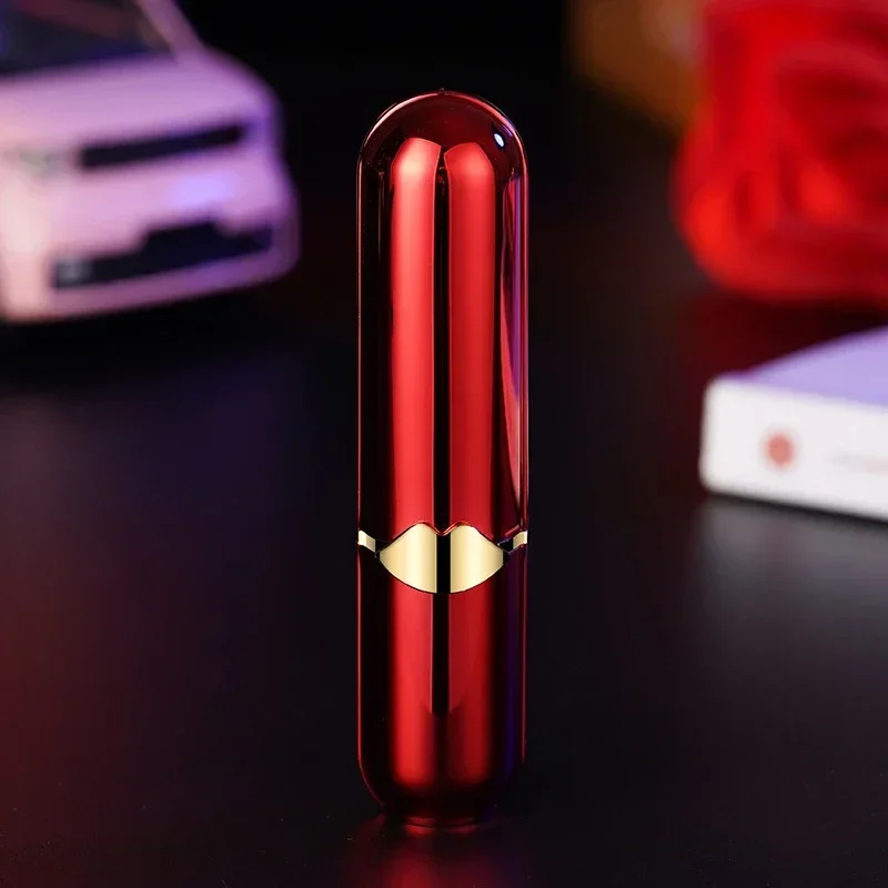 New Cute Lipstick Lighter Fashion Mini Inflatable Open Flame Portable Gas Lighter Smoking Accessories Cigarette Girl Gift 6
