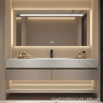 Modern Floating Bathroom Vanity with Slate Basin 1