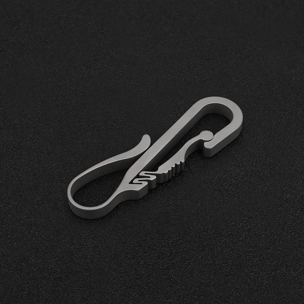 Key Chain Clip Titanium Alloy Curves Buckle Belt Portable Backpack Buckle Outdoor EDC Tool