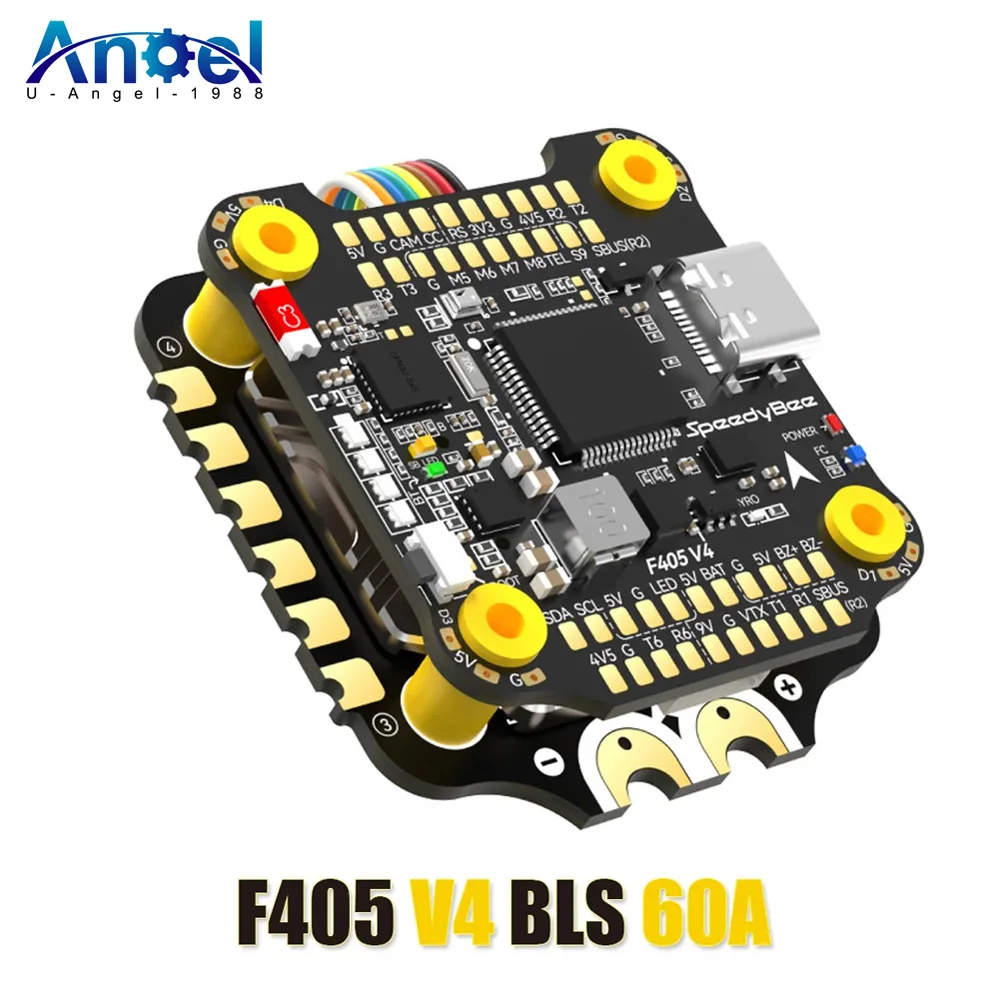 

SpeedyBee F405 V4 BLS 60A 30x30 FC&ESC Stack 4in1 ESC for FPV Freestyle Drones DIY Parts