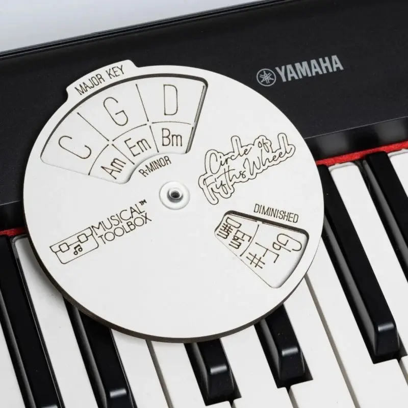 Outil Apprentissage Guitare Roue Des Quintes En Bois Pour Guitare - Outil D'Apprentissage Musical | Cercle Des Accords, Mélodie Outil Théorie Musicale
