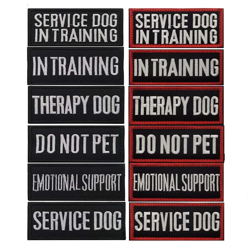 Service Therapy Dog In Training Emotional Support Fabric Stickers