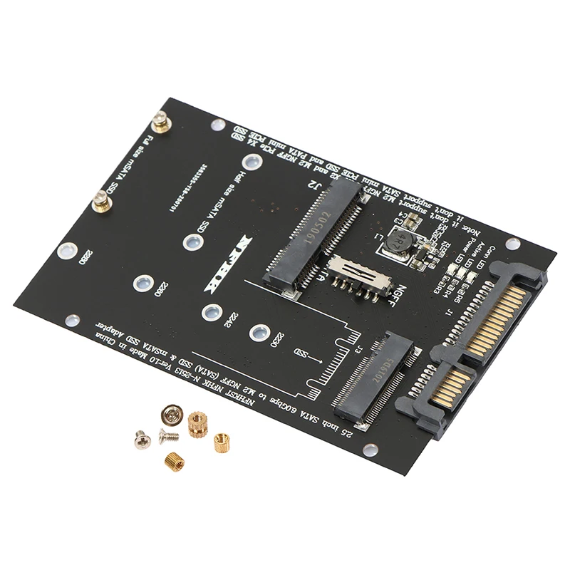 핫세일 도매 M.2 NGFF MSATA SSD to SATA 3.0 어댑터 2 in 1 컨버터 카드 (PC/노트북용)