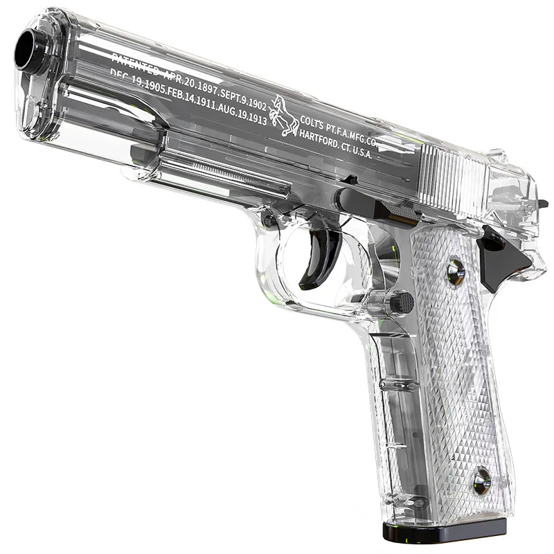 1911 Transparent Shell Ejecting Gun Non-firing Pistol Model with