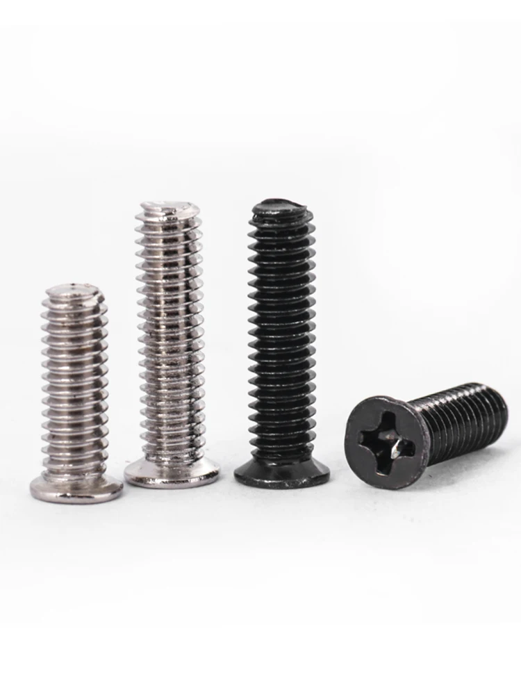 

Black Nickle Plated Carbon Steel Iron Non-standard Screw Cross Small Countersunk Screw Flat Head Thin Head M1.6 M2 M2.5 M3 M4