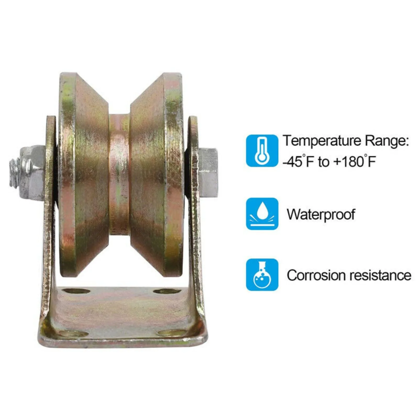 US Sliding door casters are suitable for V-track 2-inch V-groove wheel 4-piece steel roller - 3