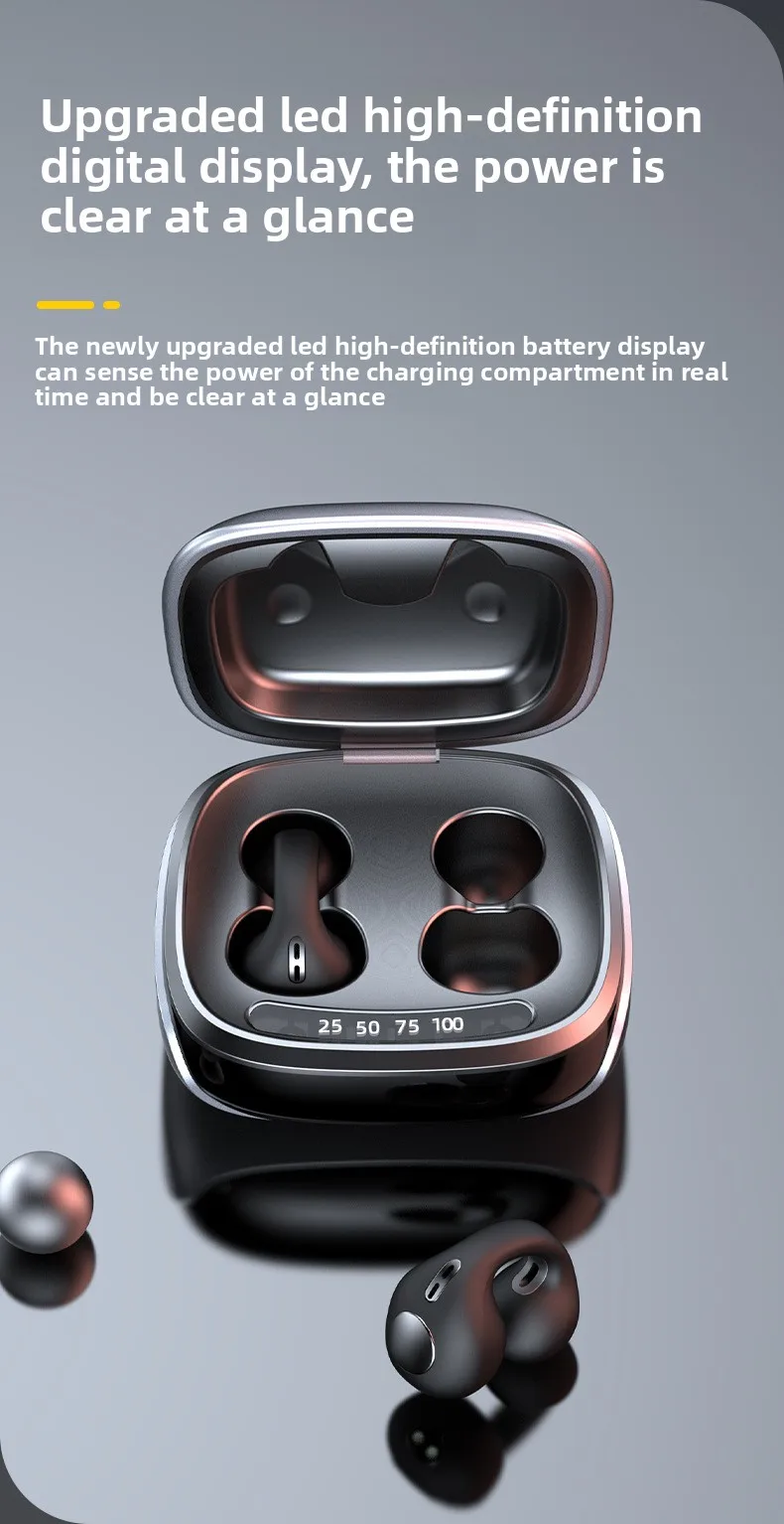 Air conduction pinch ear Bluetooth headphones with jet code noise reduction priv
