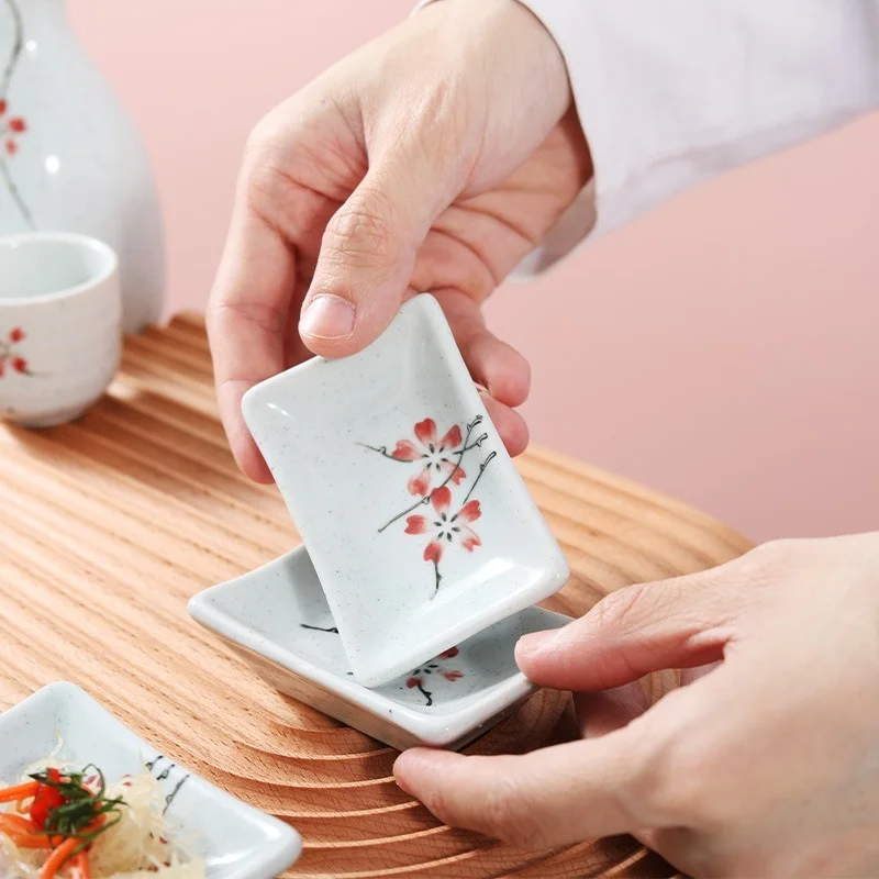 

Ceramic Sauce Dish Japanese Porcelain Tableware Seasoning Plate Vinegar Dipping Soy Sauce Plate Small Dish Kitchen Supplies