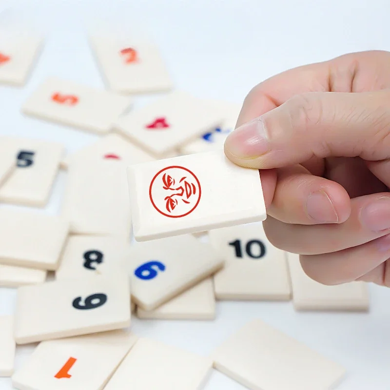 Mahjong Standard Edition Pull Number Game Cards Leisure Party Board Game Puzzle Toy