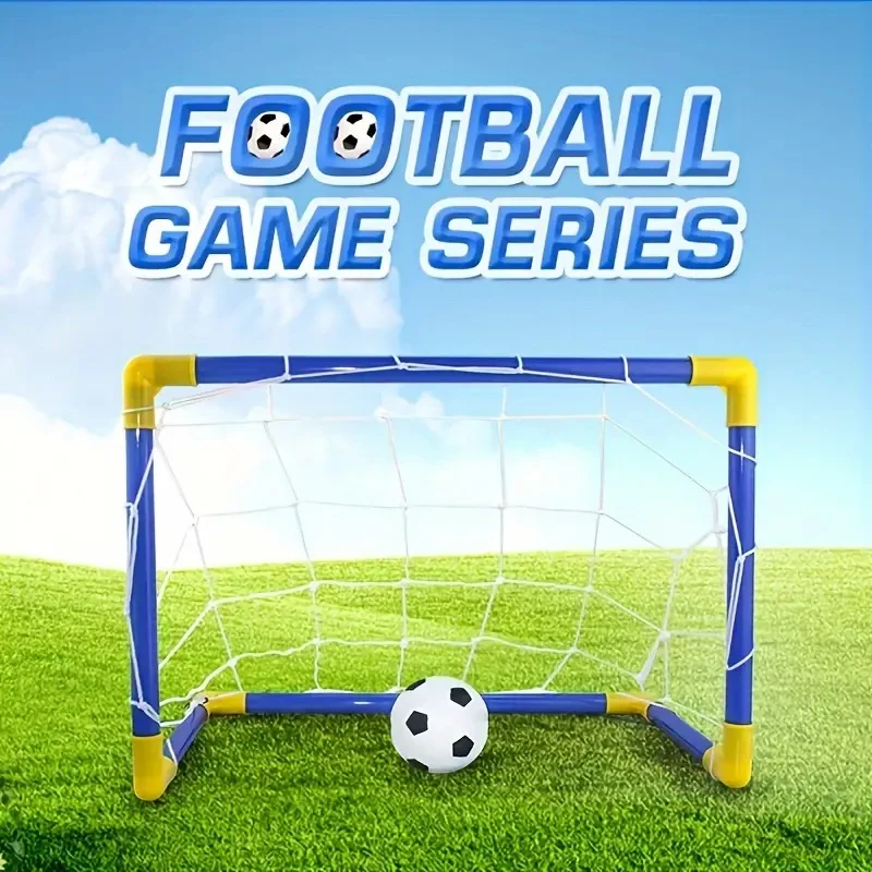 미니 접이식 축구 골, 축구 문짝 게이트, 휴대용 이동식 실내 및 실외 축구 골 (공 및 펌프 포함), 1 세트