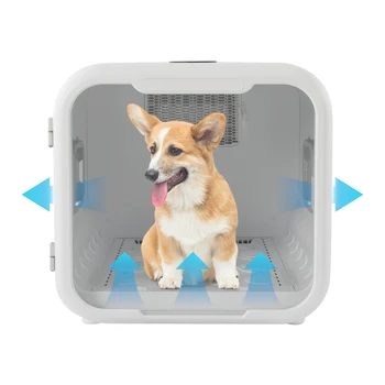 71L/64.47QT 800W Portable Cat Dog Quiet Dryer Box Machine Temperature Time Adjustable Four Sides 360 ° Circulation Air Supply 1
