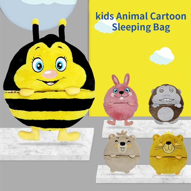 Saco de dormir de dibujos animados para niños, saco de dormir para niños,  almohada de muñeca de felpa para niños y niñas, saco de dormir de animales  para cumpleaños - AliExpress