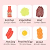 8PCS Kitchen Food Toys Simulation Kitchenware Play Set Pretend Play Pot Steak Vegetable Montessori Omelette Children Girl Toy 2