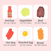 8PCS Kitchen Food Toys Simulation Kitchenware Play Set Pretend Play Pot Steak Vegetable Montessori Omelette Children Girl Toy 2