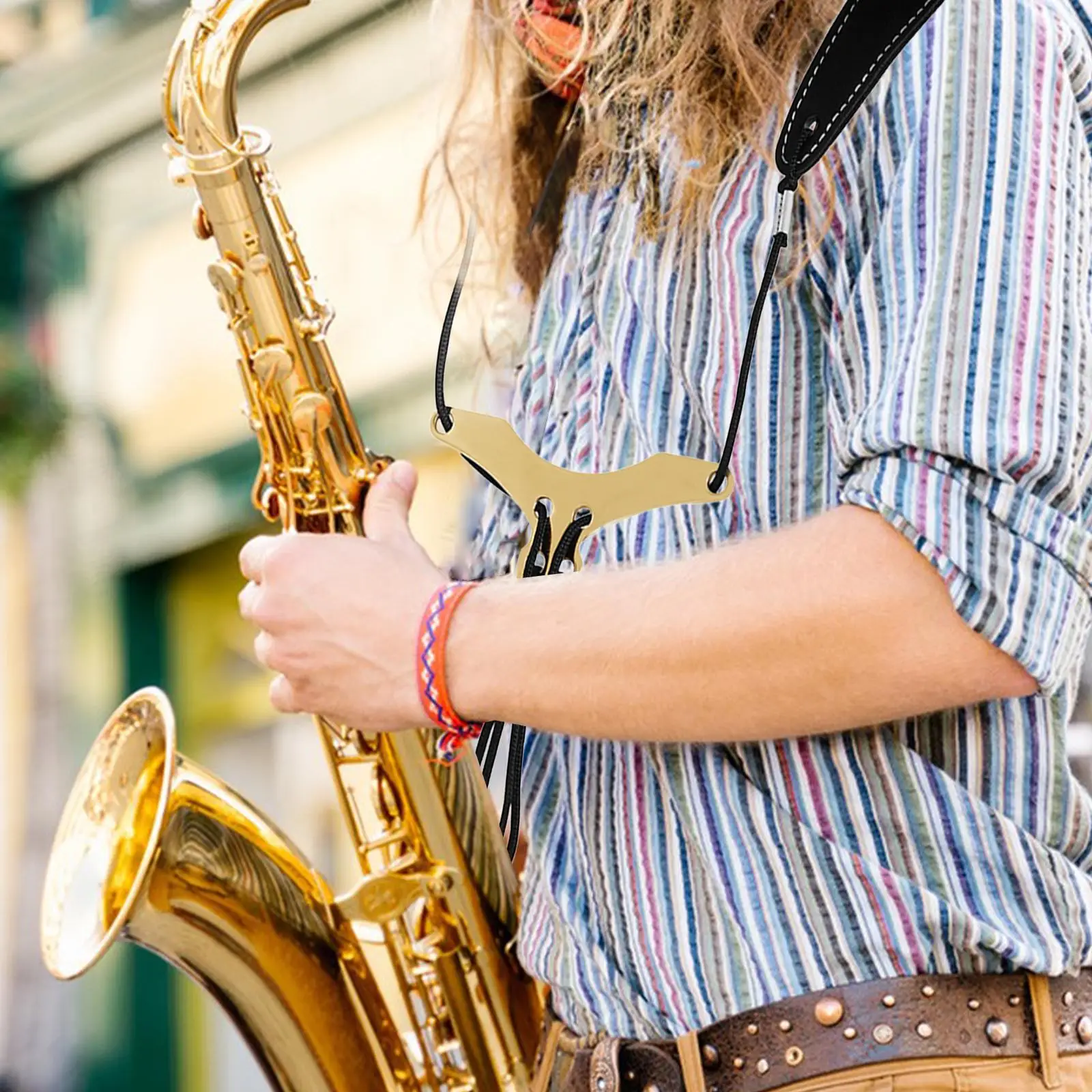 

Sax шейный ремень профессиональные прочные аксессуары легкий ветровой инструмент ремень с пряжкой для кларнета гобоя альт тенор Sax