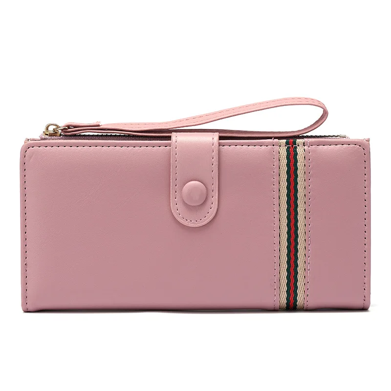 New wallet women's long wallet Japanese Korean clutch bag ladies wallet card zipper buckle bag wallet