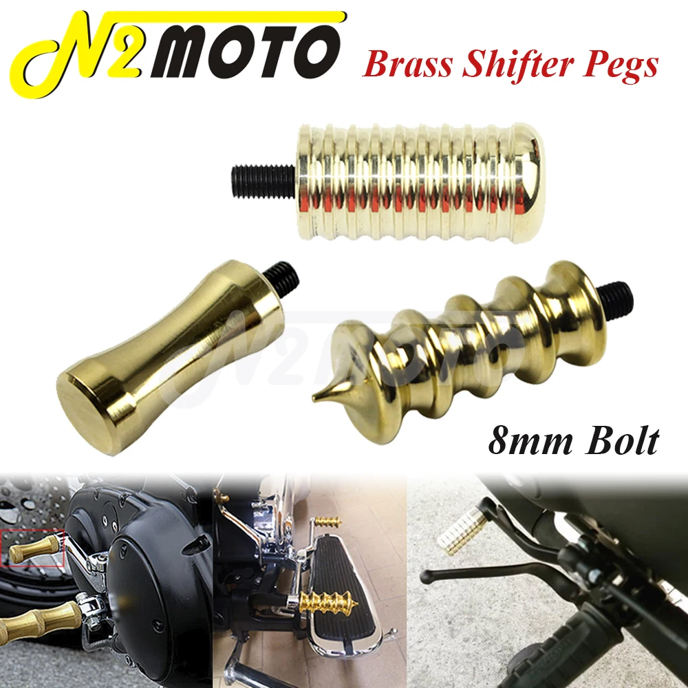 

Old School Motorcycle Shifter Pegs 8mm Bolt Shift Gear Footpeg Pedals Peg Universal For Harley Cafe Racer Cruiser Bobber Bobber