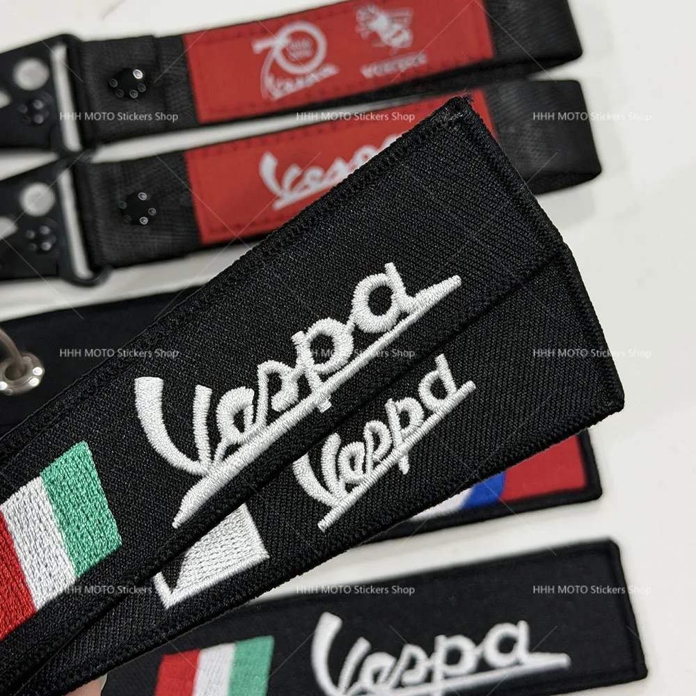Portachiavi Decorativo Durevole con Ricamo su Due Lati, Accessorio per Chiavi Moto, per Chiavi di Scooter Vespa - immagine 6