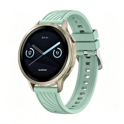 Premium 18mm Adjustable Silicone Sports Wristband - Comfortable and Stylish - 18mm Watch Band (Vegetation green)