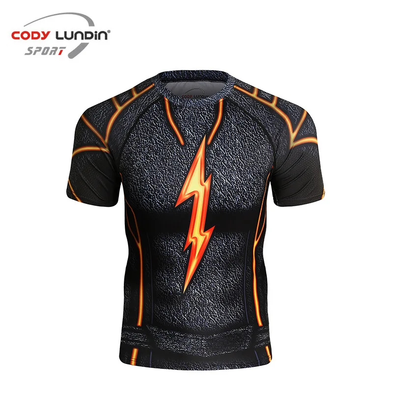 Men Rashguard MMA T-shirt Jiu Jitsu Bjj Kickboxing Compression Boxing Tees