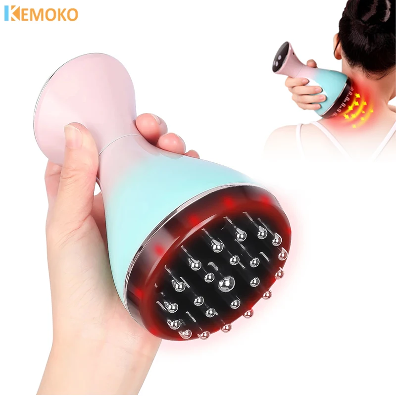 Electronic Meridian Brush Gua Sha Scrapping Massager Tool Anti Cellulite Magnet Therapy Infrared Heat Slimming Fat Burner Fat