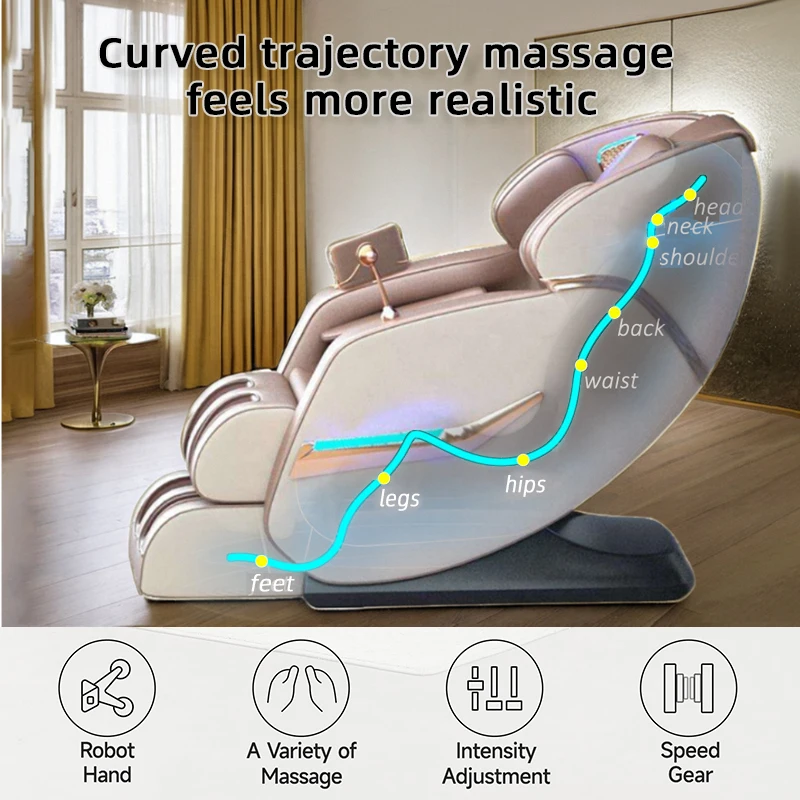 3 Year Warranty 4D multifunction Zero Gravity Massage Chair SL Track Full Body Airbag Touch Screen Heating Massage Office Sofa 2